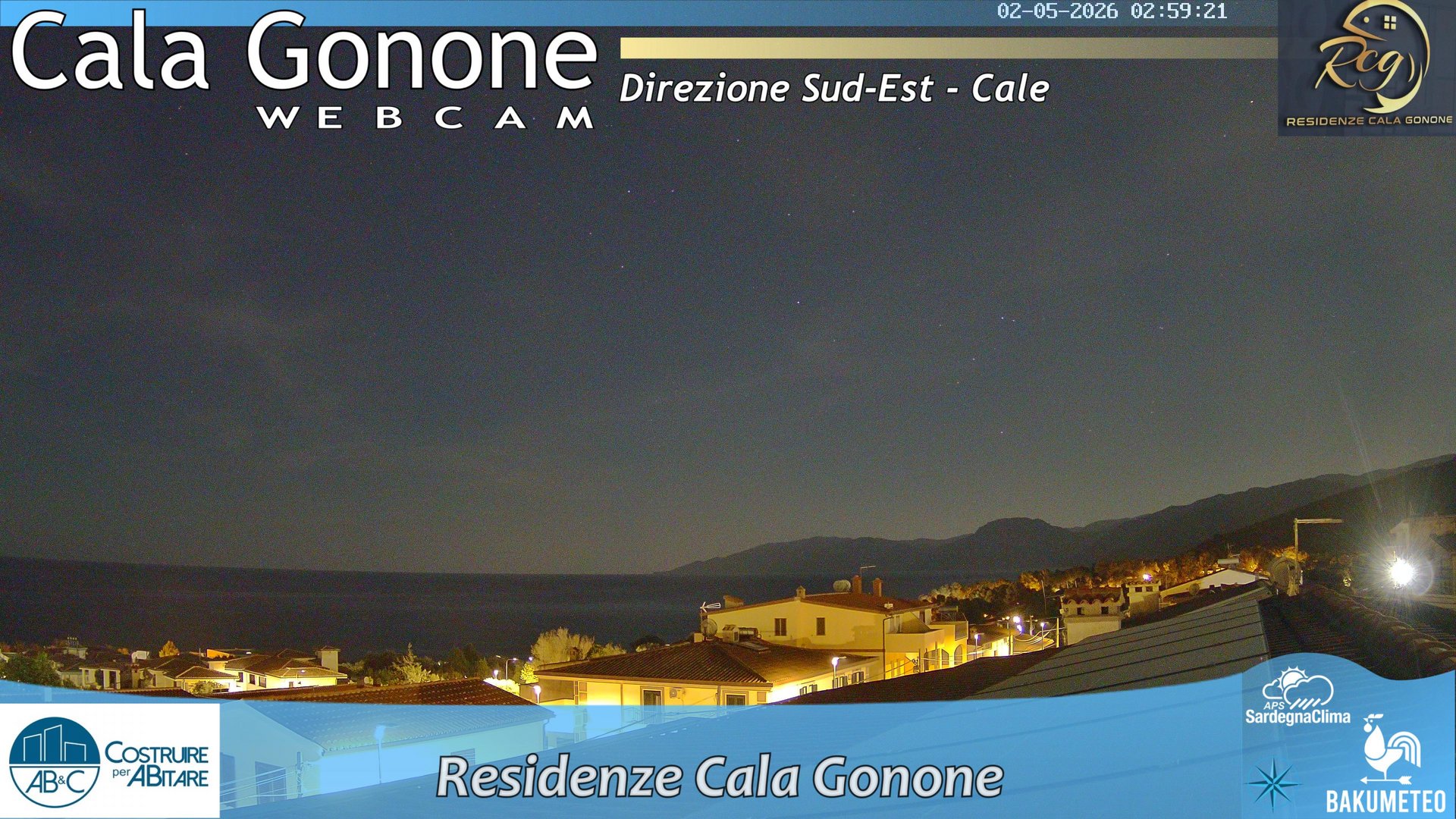 time-lapse frame, Cala Gonone SUD webcam