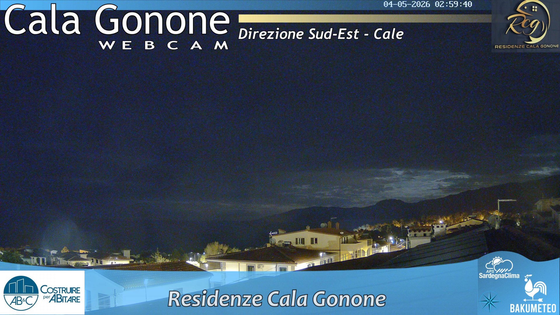 time-lapse frame, Cala Gonone SUD webcam