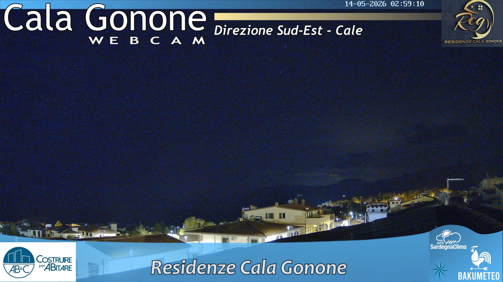 time-lapse frame, Cala Gonone SUD webcam