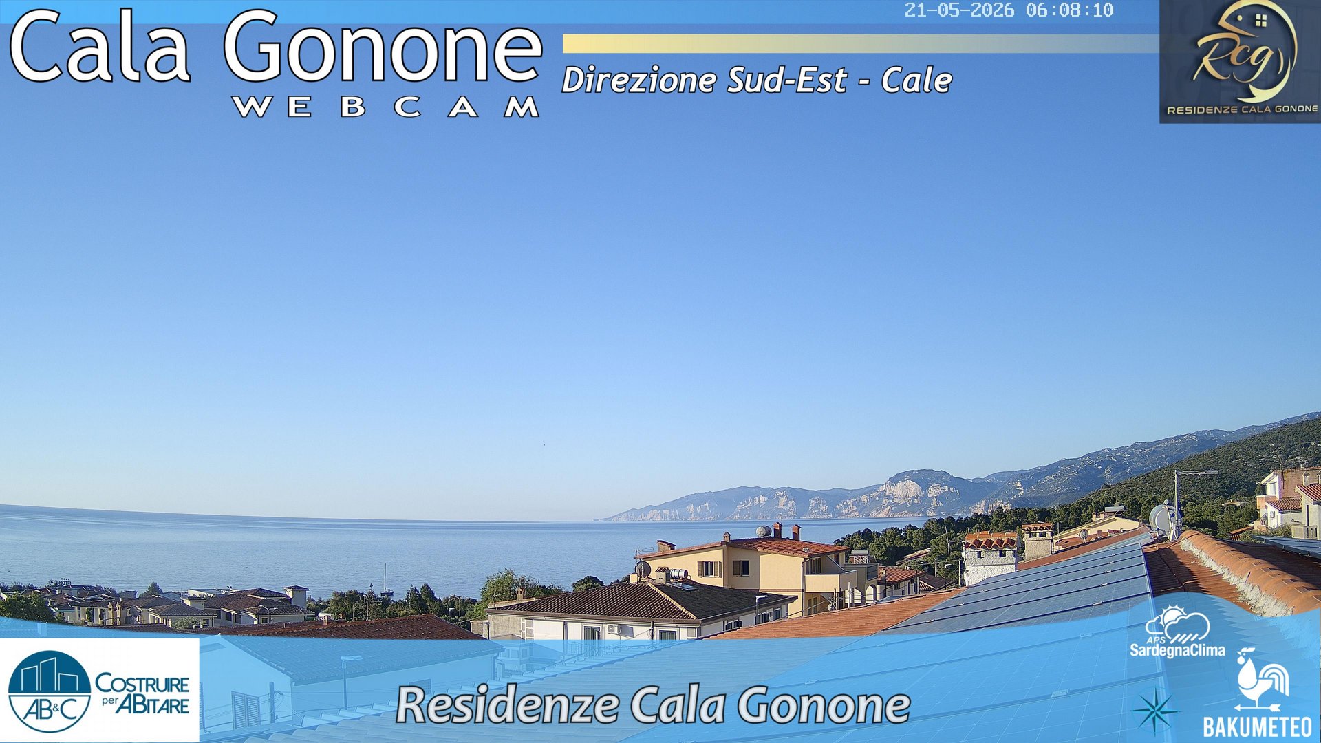 time-lapse frame, Cala Gonone SUD webcam