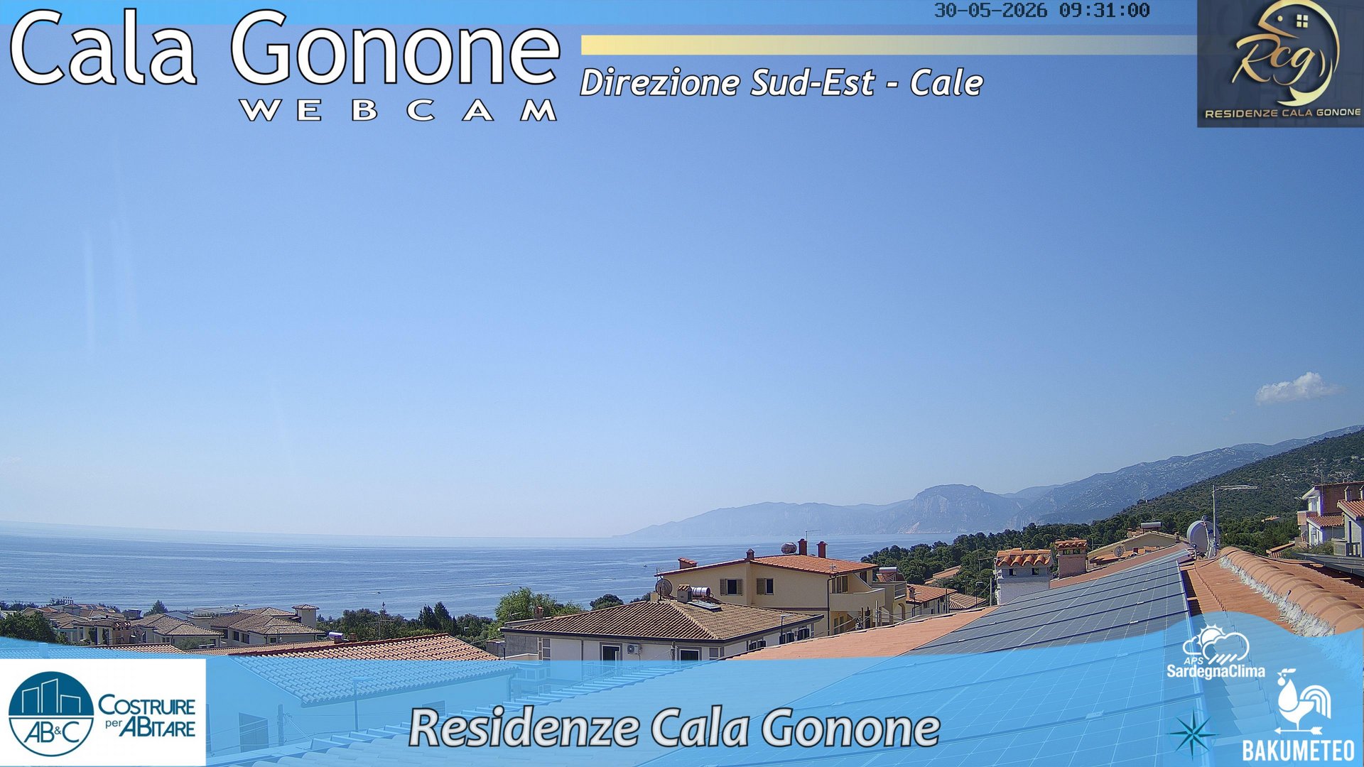 time-lapse frame, Cala Gonone SUD webcam