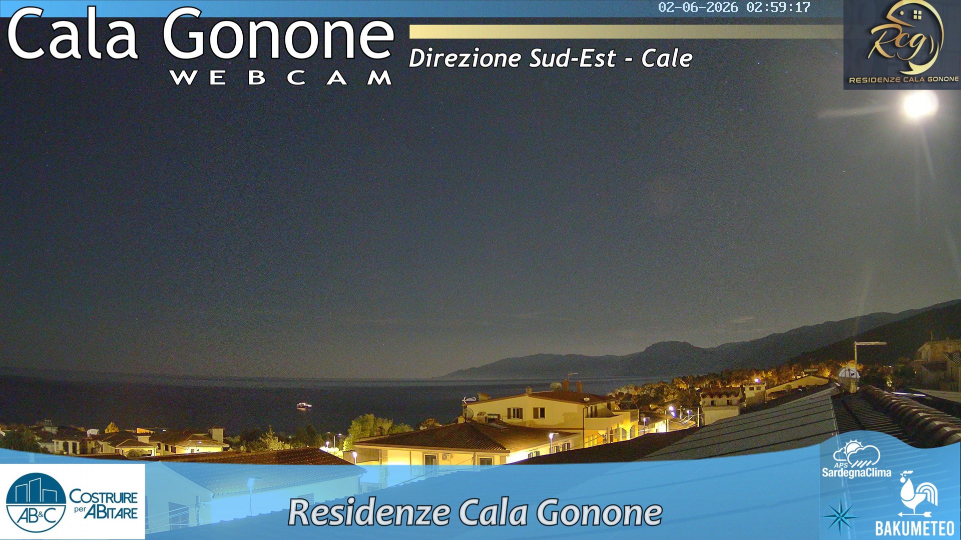 time-lapse frame, Cala Gonone SUD webcam