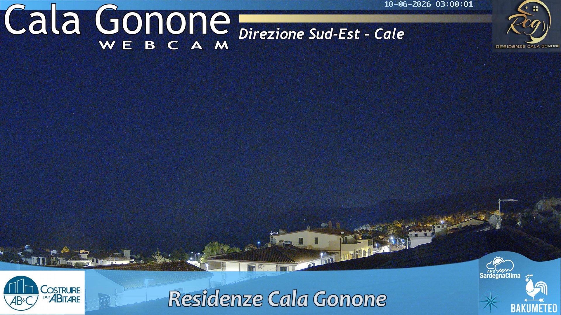 time-lapse frame, Cala Gonone SUD webcam