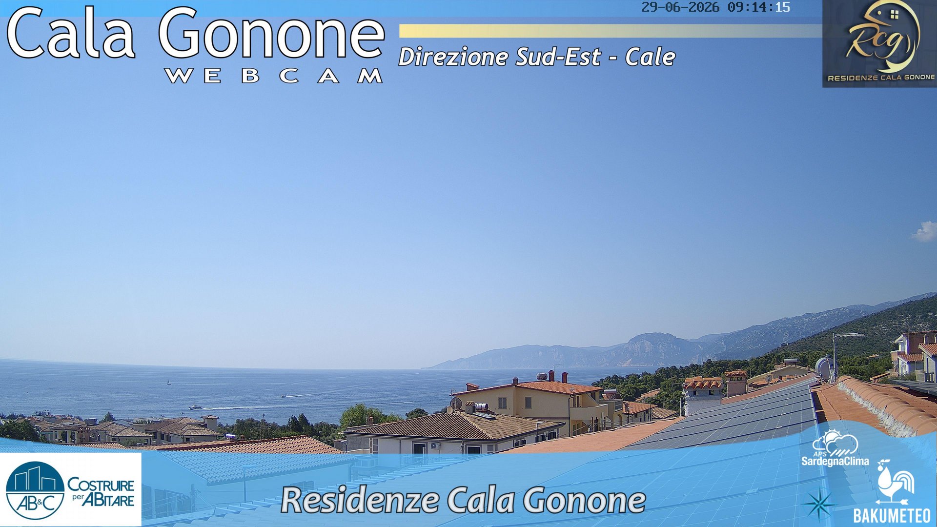 time-lapse frame, Cala Gonone SUD webcam