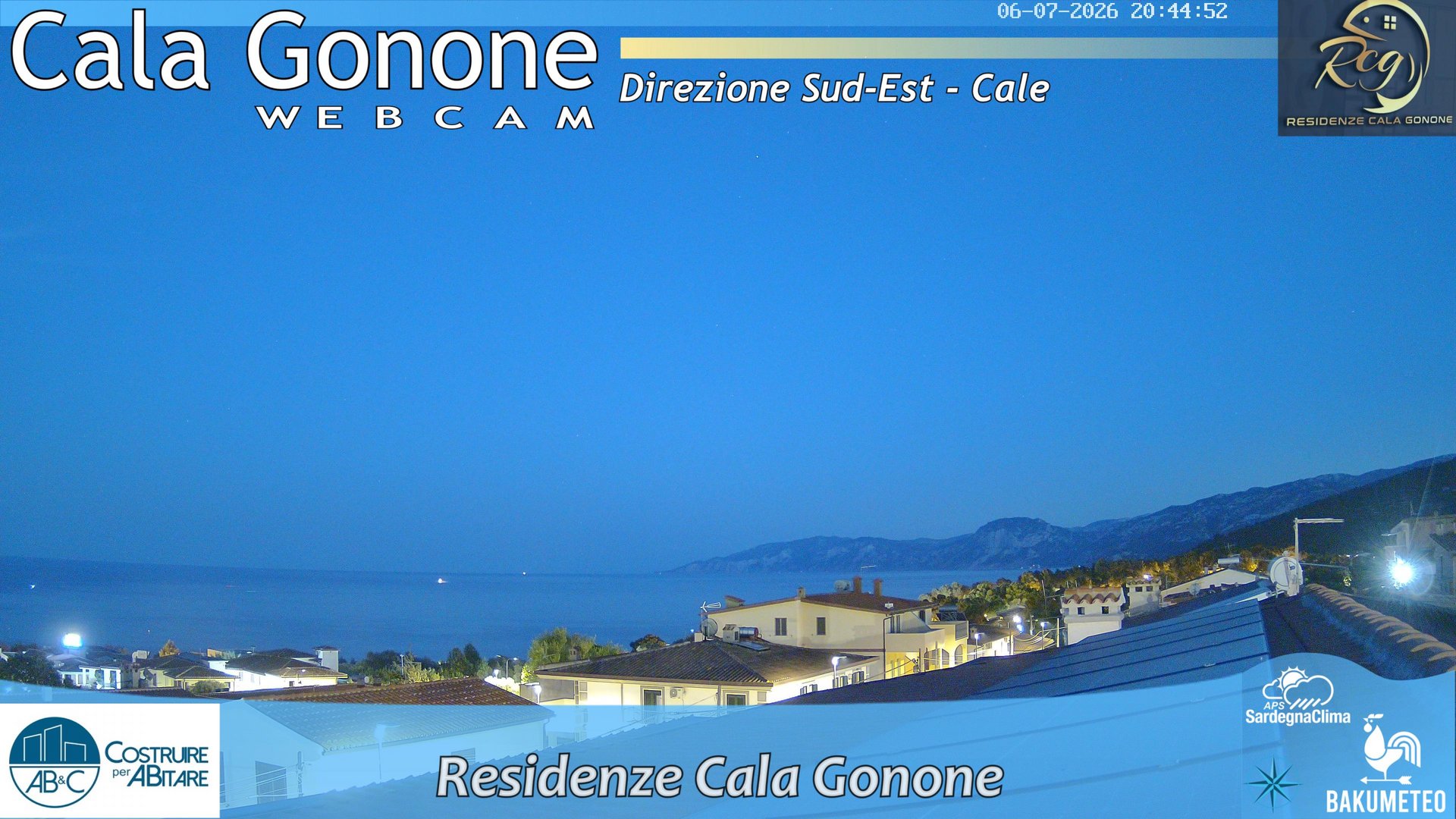 time-lapse frame, Cala Gonone SUD webcam