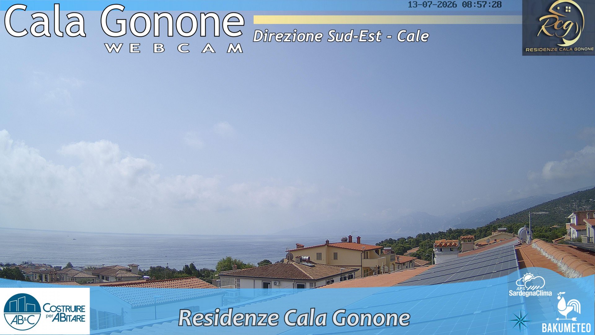 time-lapse frame, Cala Gonone SUD webcam