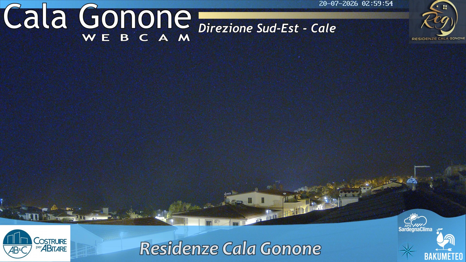 time-lapse frame, Cala Gonone SUD webcam