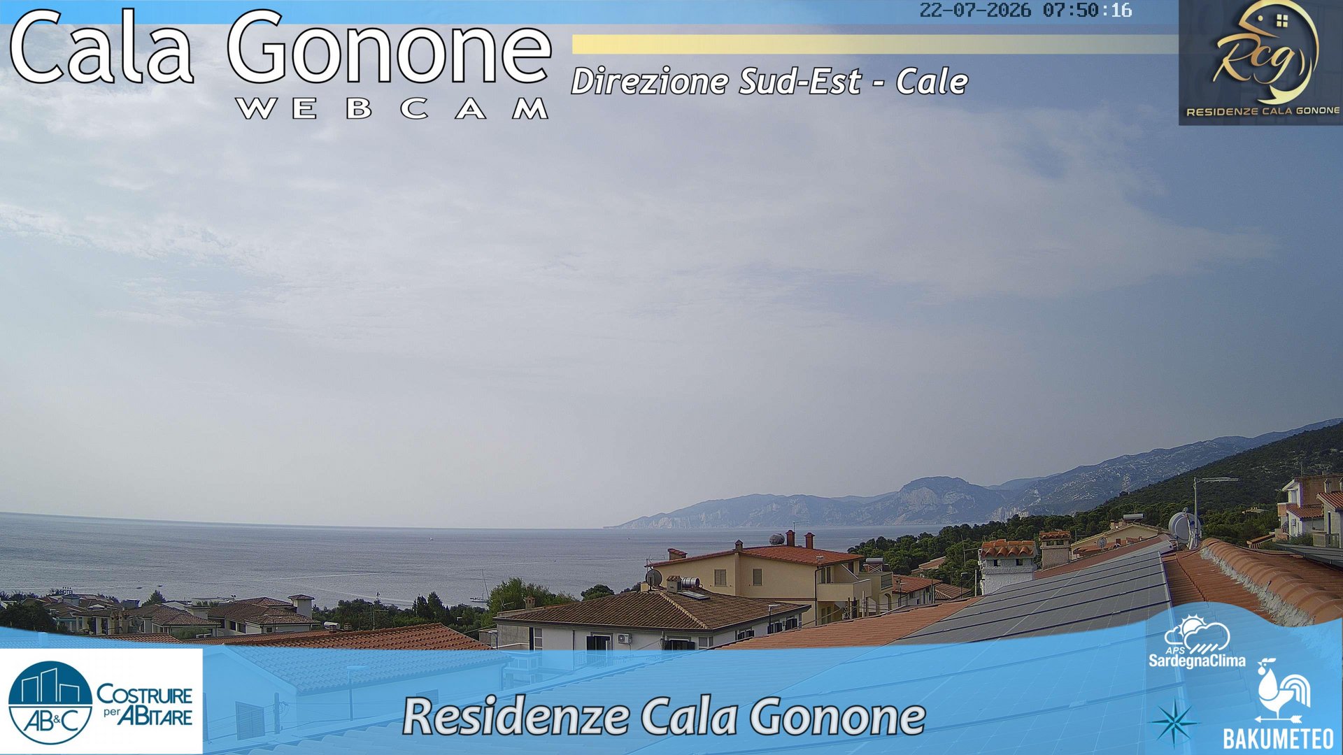 time-lapse frame, Cala Gonone SUD webcam