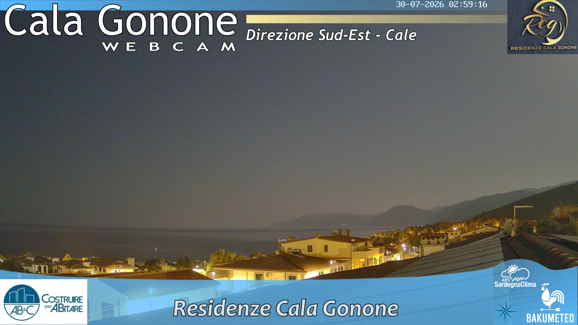 time-lapse frame, Cala Gonone SUD webcam