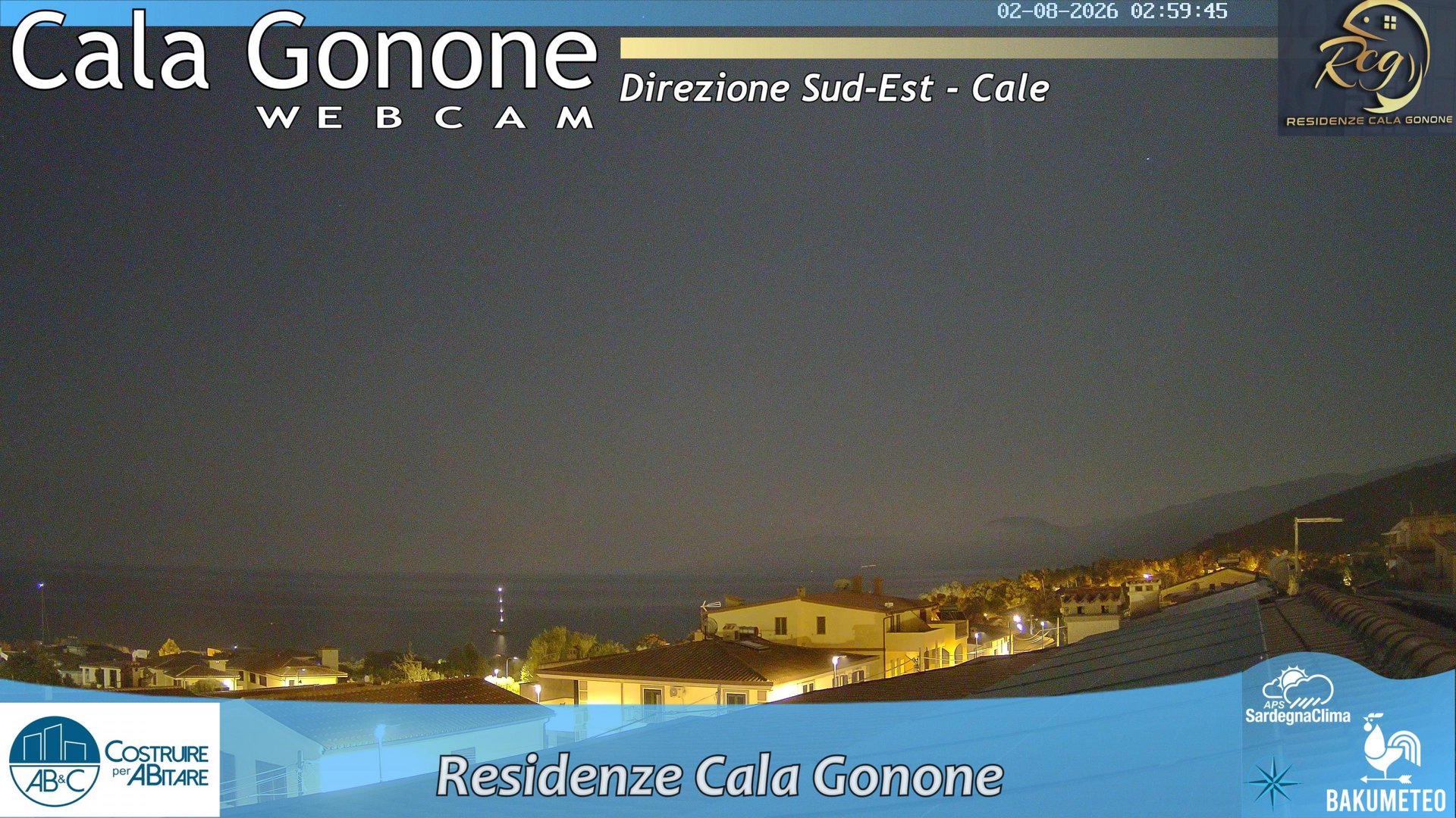 time-lapse frame, Cala Gonone SUD webcam