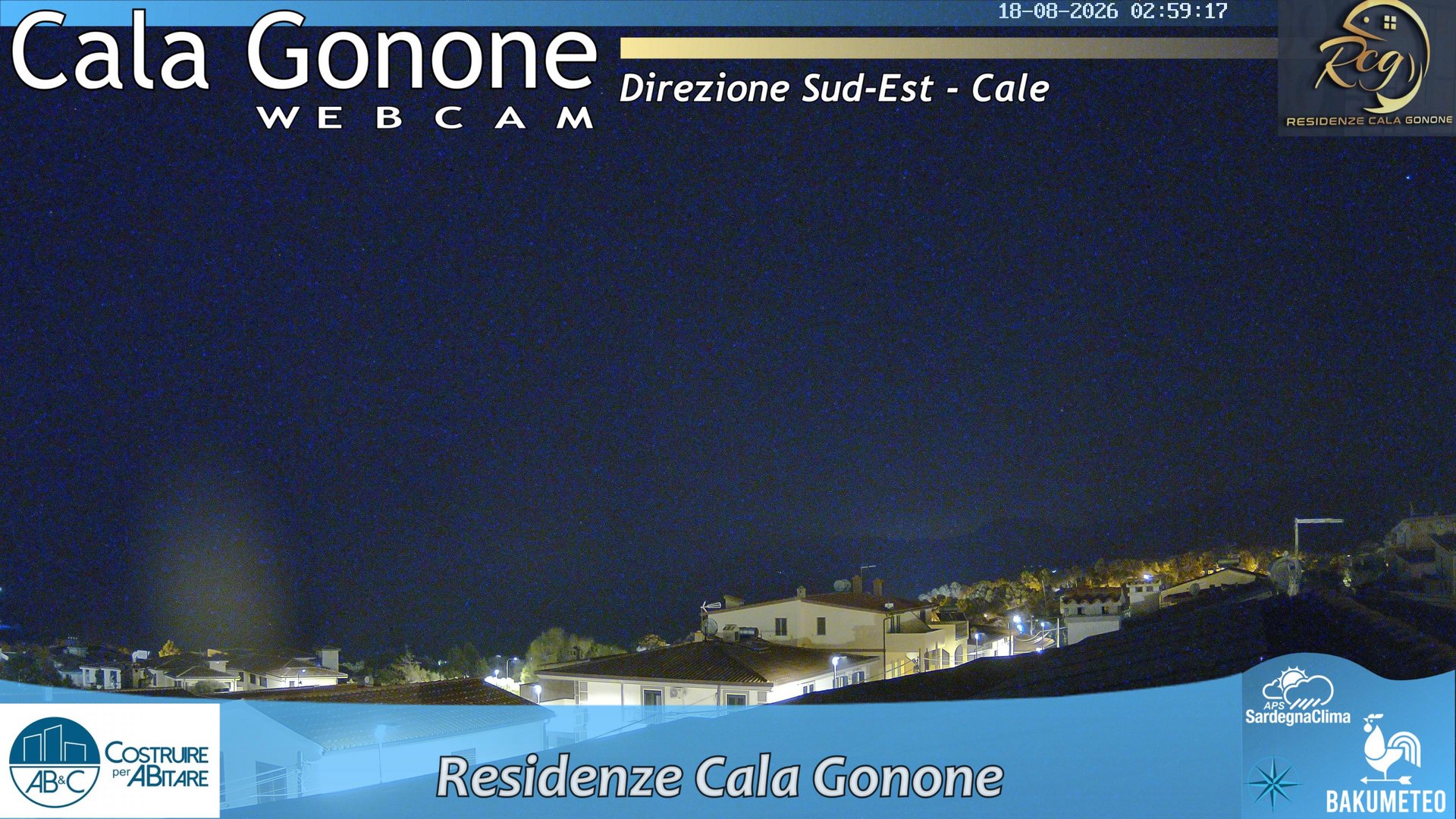 time-lapse frame, Cala Gonone SUD webcam