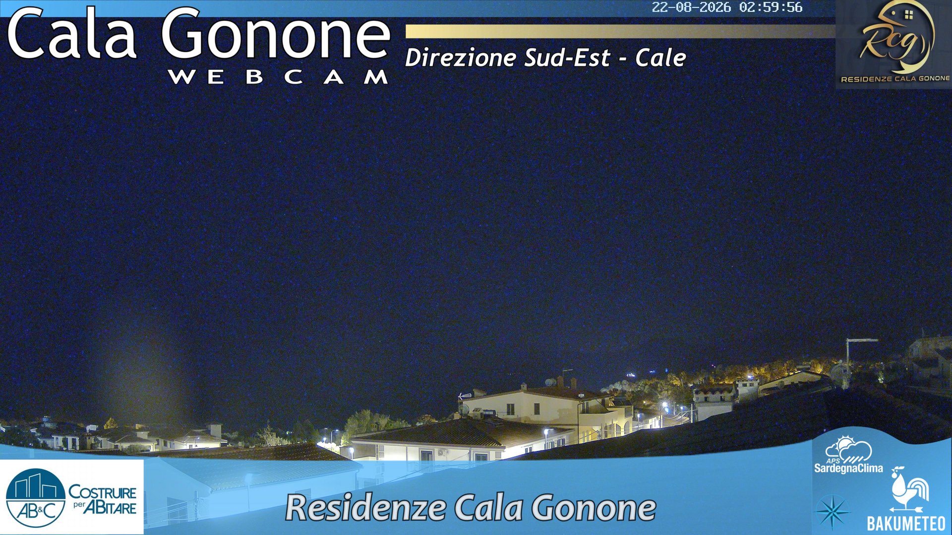 time-lapse frame, Cala Gonone SUD webcam