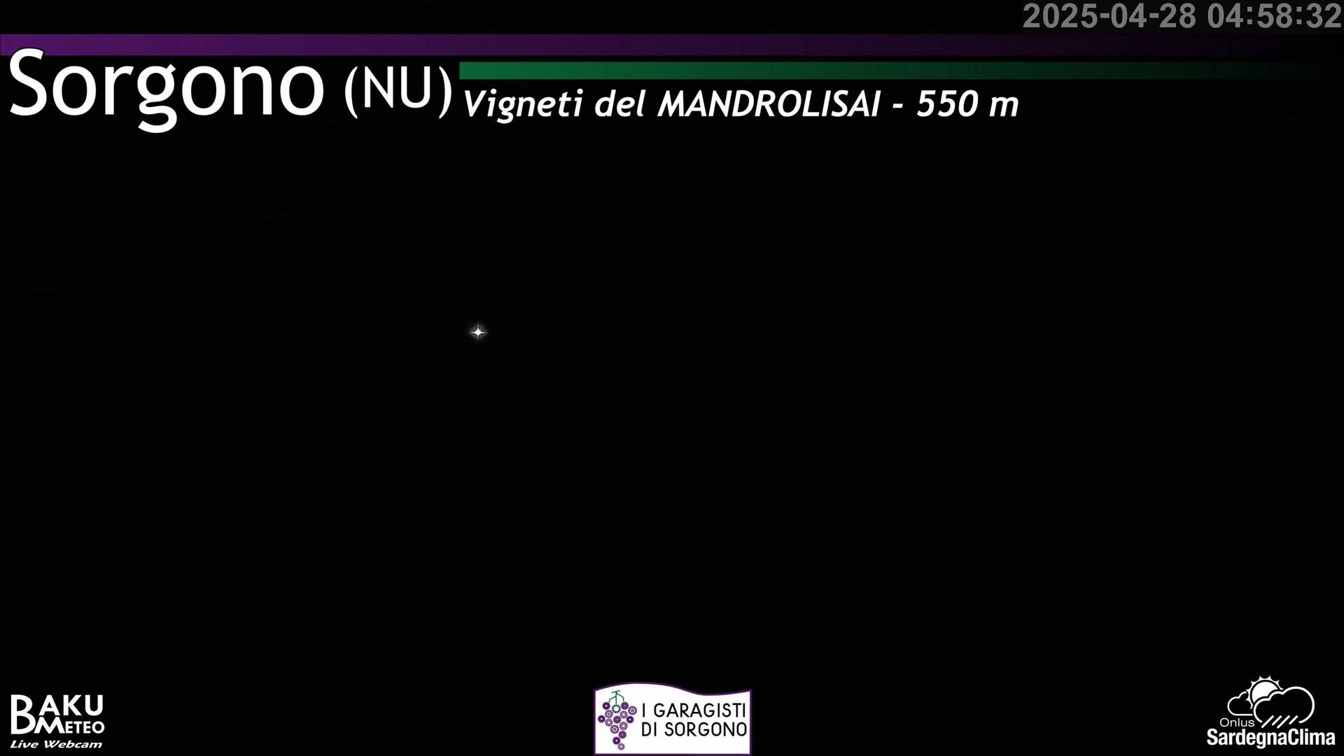 time-lapse frame, Sorgono webcam