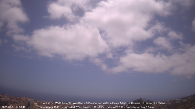 time-lapse frame, Adeje SW webcam