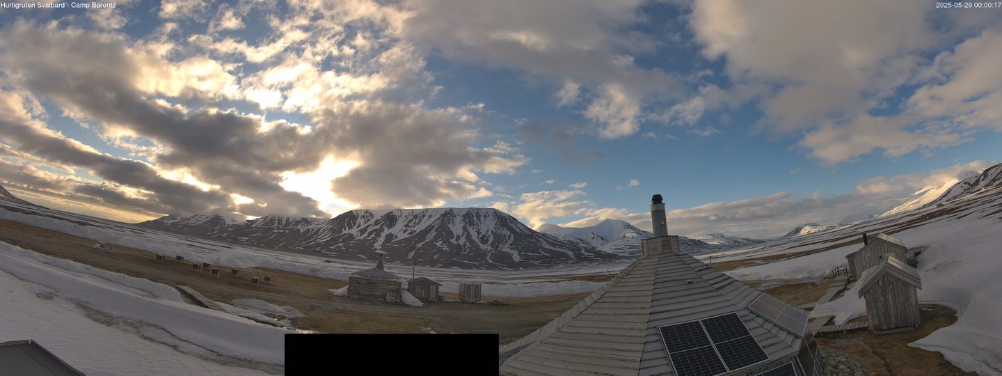 time-lapse frame, Hurtigruten Svalbard - Camp Barentz webcam