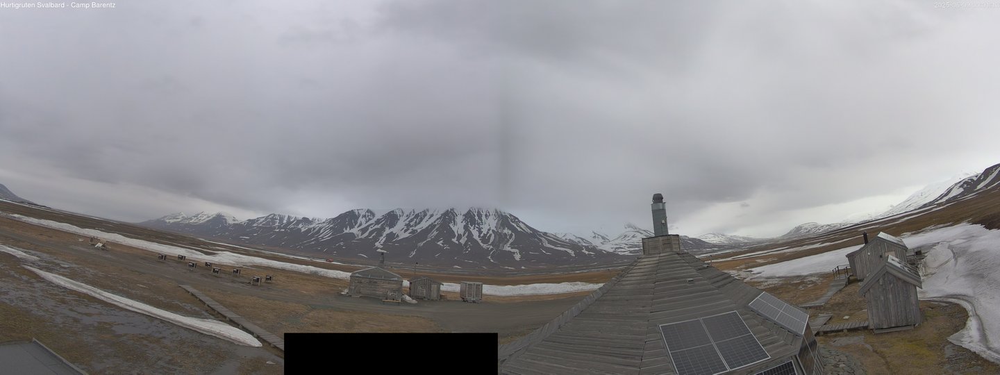 time-lapse frame, Hurtigruten Svalbard - Camp Barentz webcam