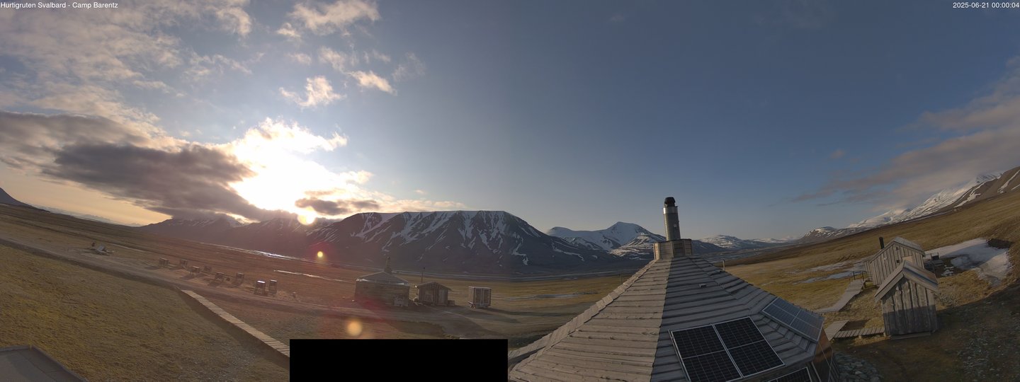 time-lapse frame, Hurtigruten Svalbard - Camp Barentz webcam