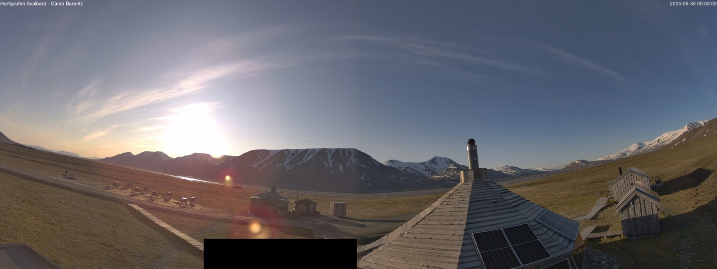 time-lapse frame, Hurtigruten Svalbard - Camp Barentz webcam