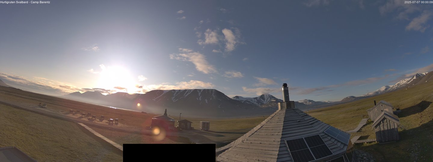 time-lapse frame, Hurtigruten Svalbard - Camp Barentz webcam