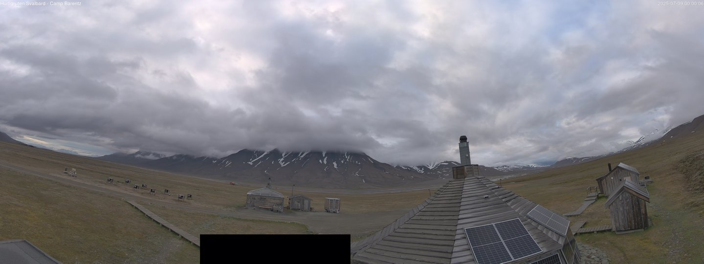 time-lapse frame, Hurtigruten Svalbard - Camp Barentz webcam