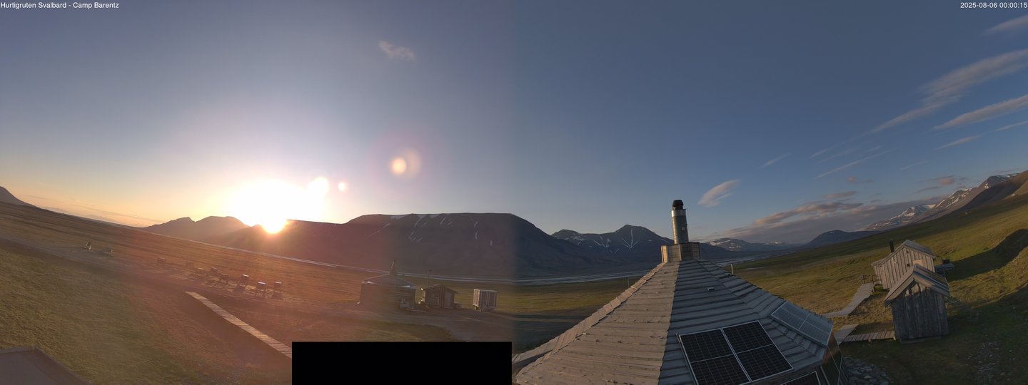 time-lapse frame, Hurtigruten Svalbard - Camp Barentz webcam