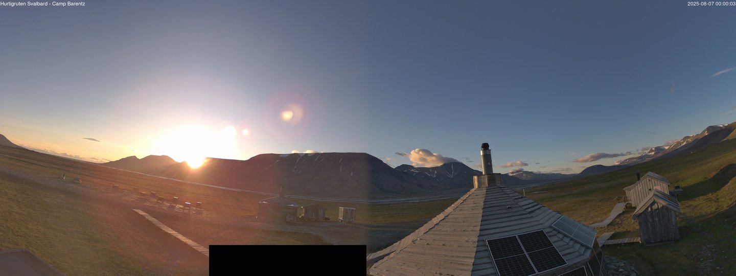 time-lapse frame, Hurtigruten Svalbard - Camp Barentz webcam