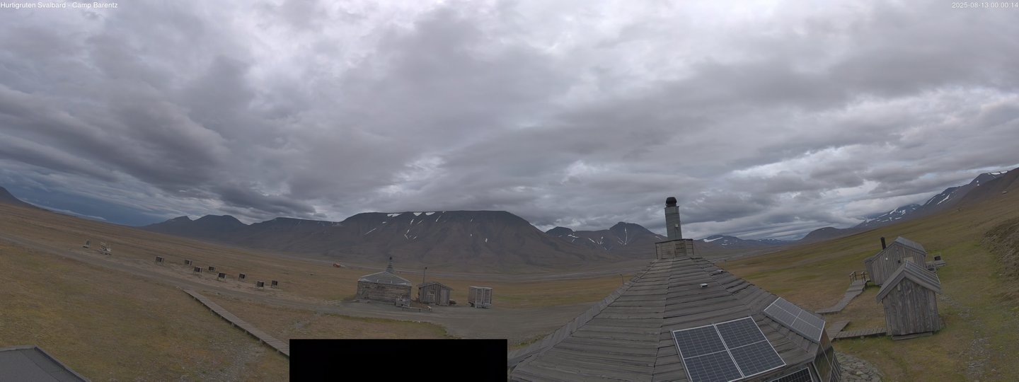 time-lapse frame, Hurtigruten Svalbard - Camp Barentz webcam