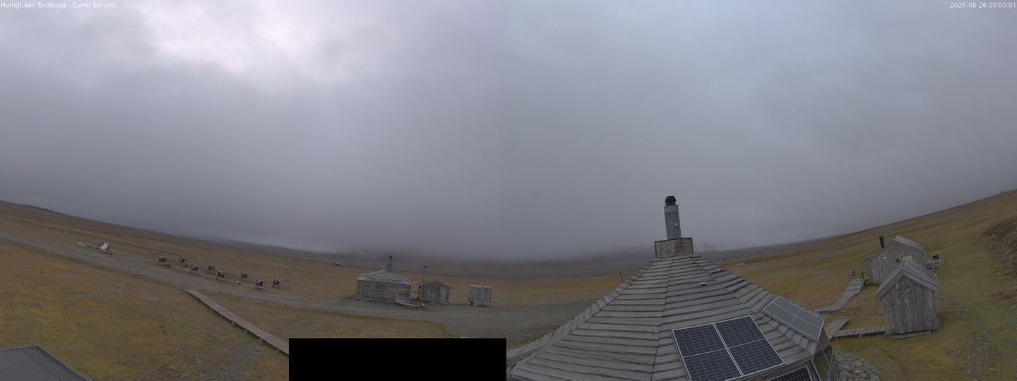 time-lapse frame, Hurtigruten Svalbard - Camp Barentz webcam