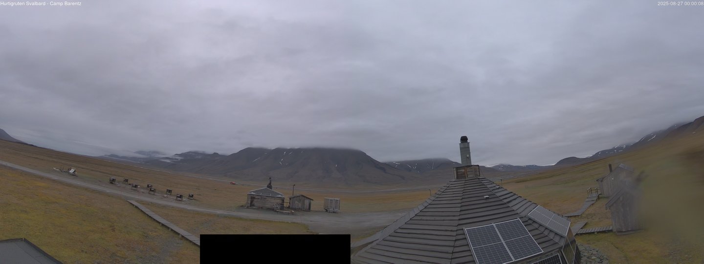 time-lapse frame, Hurtigruten Svalbard - Camp Barentz webcam