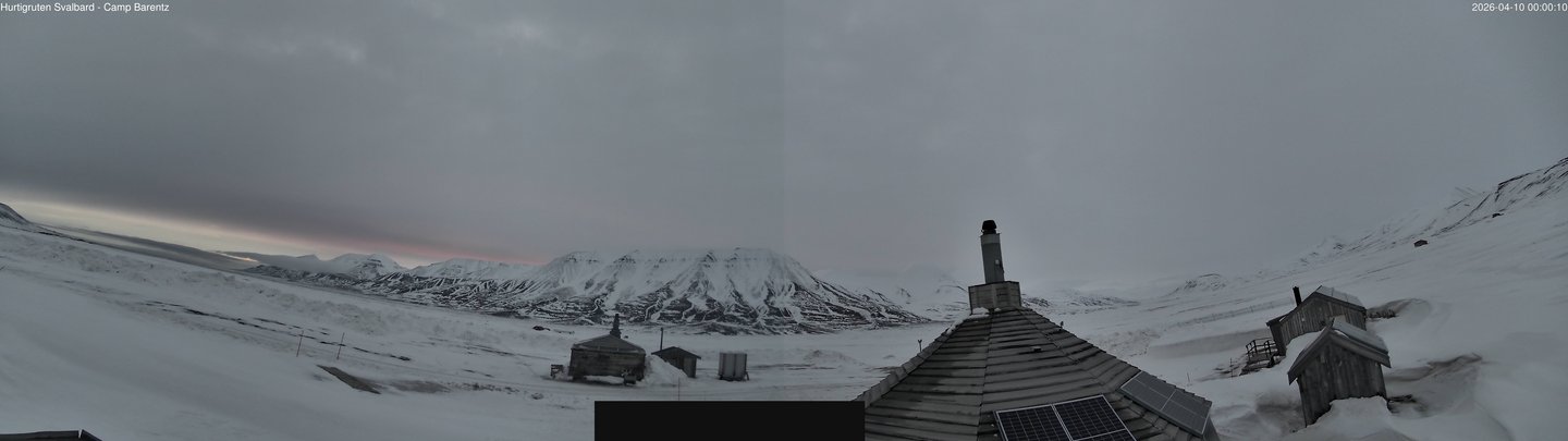 time-lapse frame, Hurtigruten Svalbard - Camp Barentz webcam