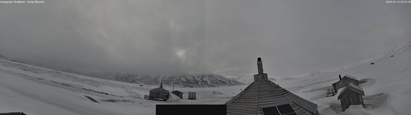 time-lapse frame, Hurtigruten Svalbard - Camp Barentz webcam
