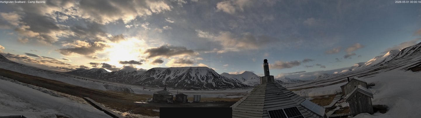 time-lapse frame, Hurtigruten Svalbard - Camp Barentz webcam