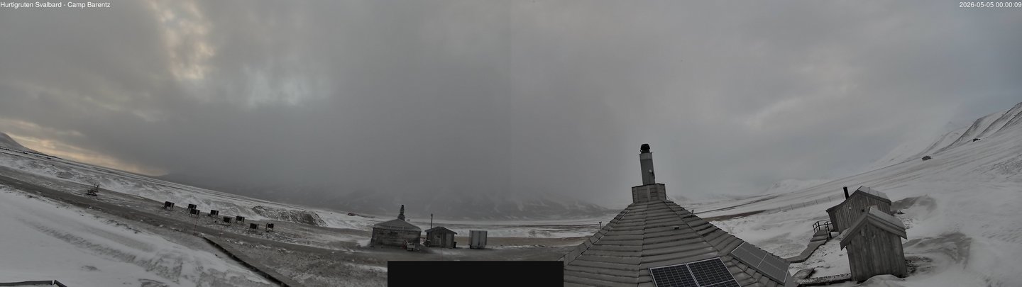 time-lapse frame, Hurtigruten Svalbard - Camp Barentz webcam