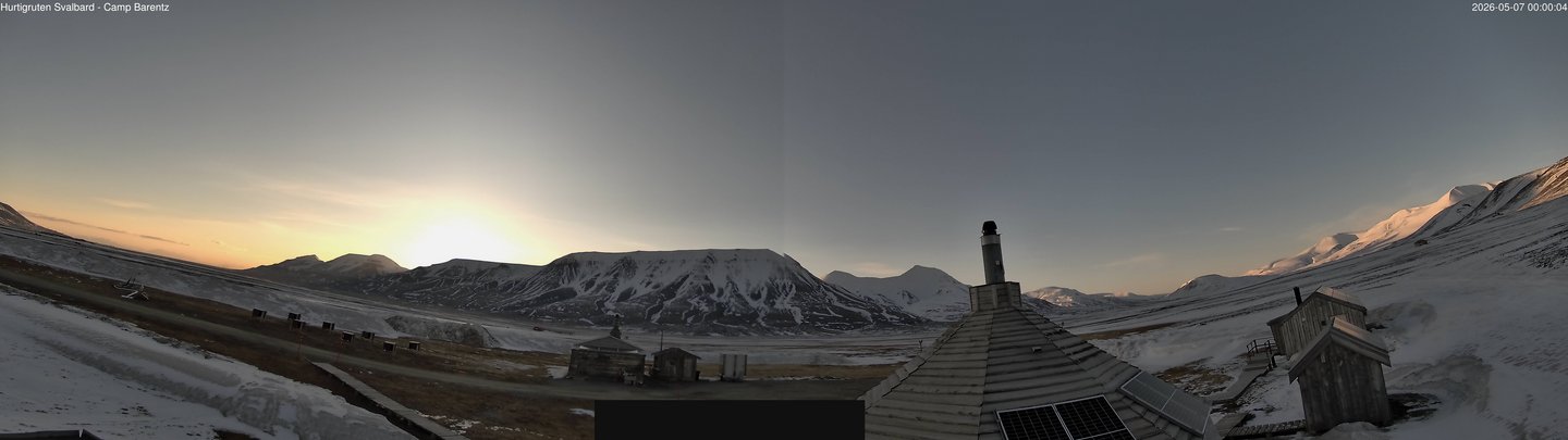 time-lapse frame, Hurtigruten Svalbard - Camp Barentz webcam