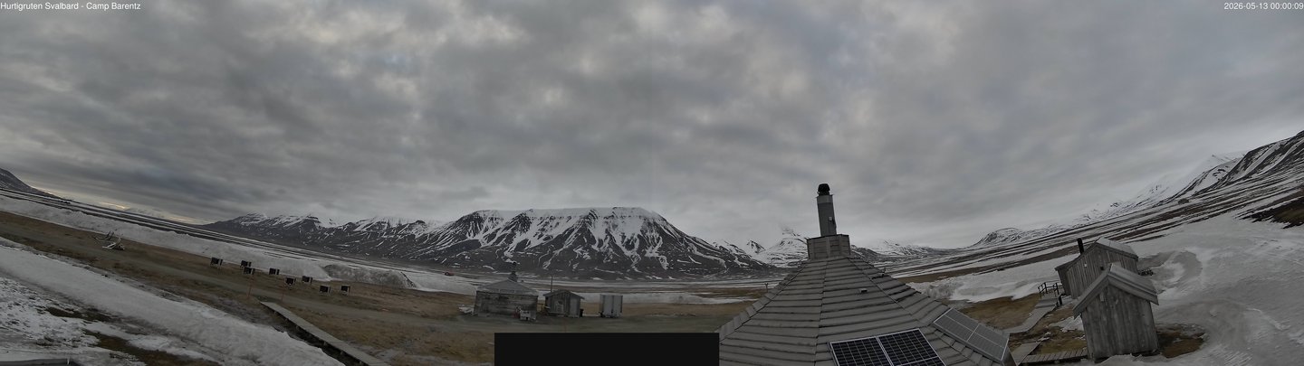 time-lapse frame, Hurtigruten Svalbard - Camp Barentz webcam
