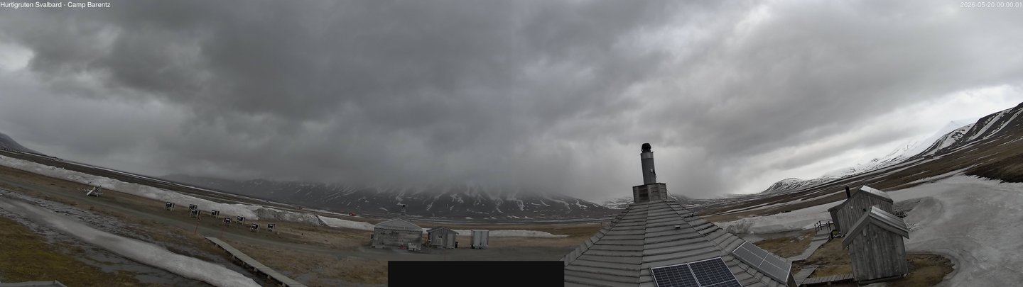 time-lapse frame, Hurtigruten Svalbard - Camp Barentz webcam