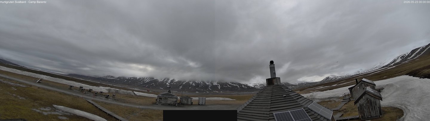 time-lapse frame, Hurtigruten Svalbard - Camp Barentz webcam