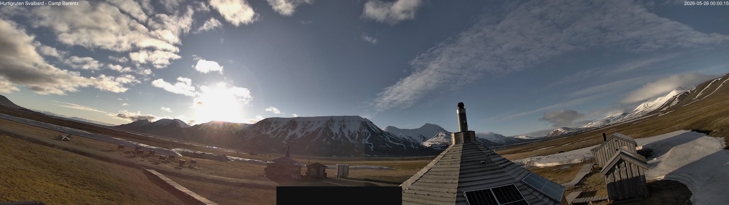 time-lapse frame, Hurtigruten Svalbard - Camp Barentz webcam