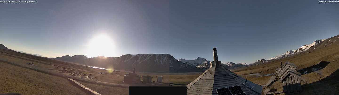 time-lapse frame, Hurtigruten Svalbard - Camp Barentz webcam