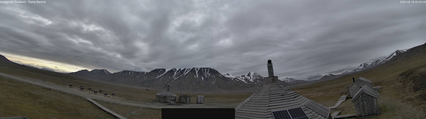 time-lapse frame, Hurtigruten Svalbard - Camp Barentz webcam