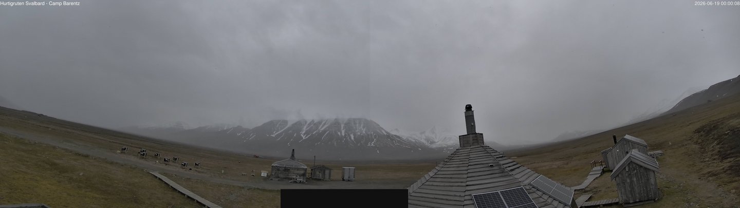 time-lapse frame, Hurtigruten Svalbard - Camp Barentz webcam