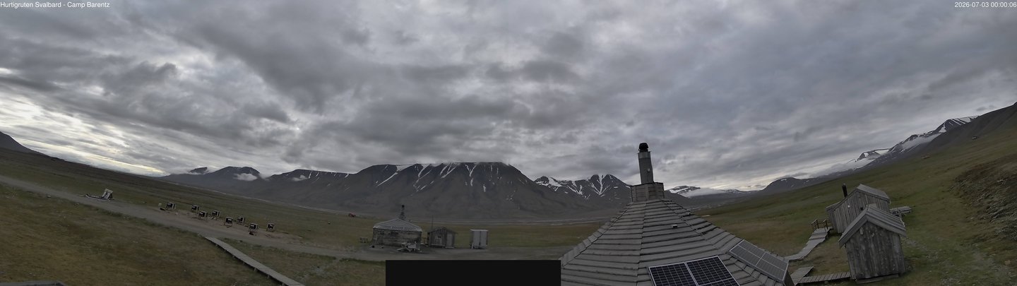 time-lapse frame, Hurtigruten Svalbard - Camp Barentz webcam