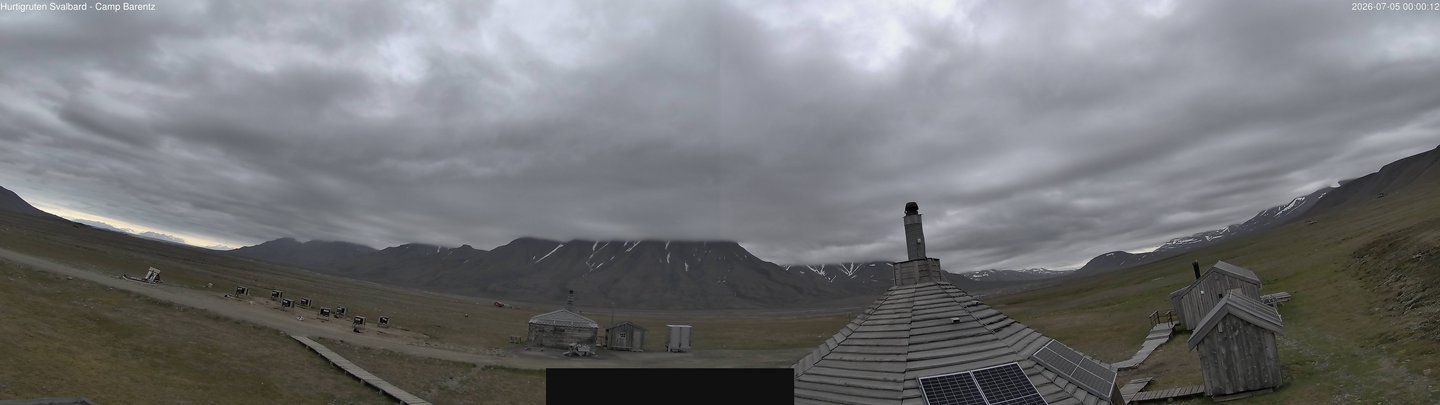 time-lapse frame, Hurtigruten Svalbard - Camp Barentz webcam