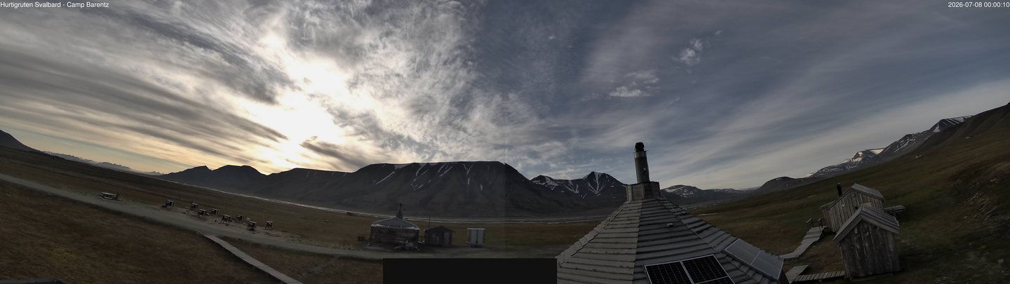 time-lapse frame, Hurtigruten Svalbard - Camp Barentz webcam