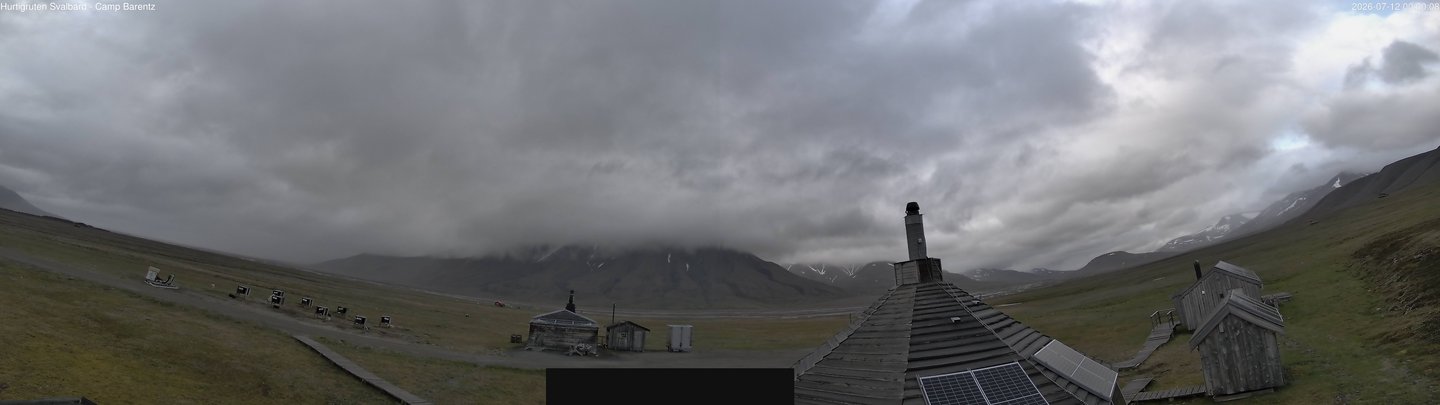 time-lapse frame, Hurtigruten Svalbard - Camp Barentz webcam