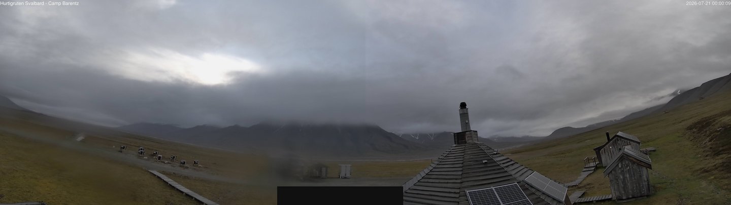 time-lapse frame, Hurtigruten Svalbard - Camp Barentz webcam