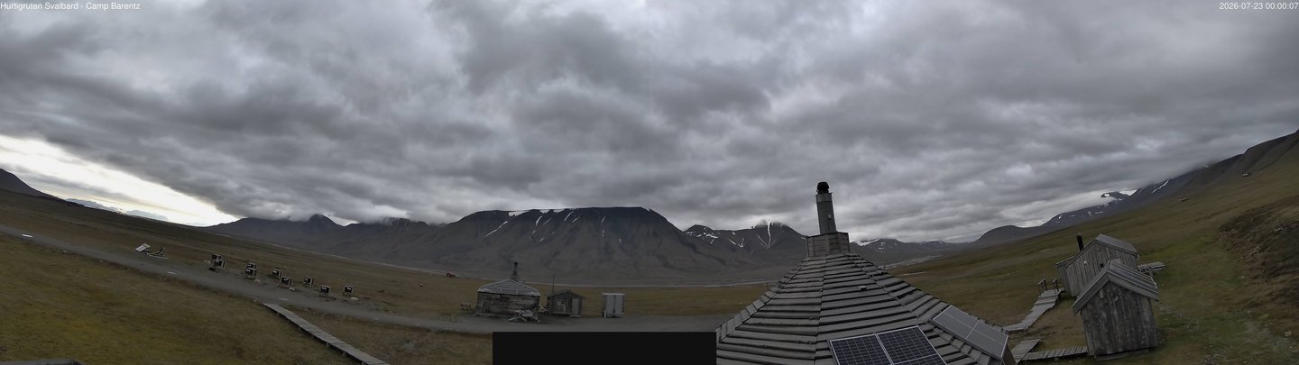 time-lapse frame, Hurtigruten Svalbard - Camp Barentz webcam