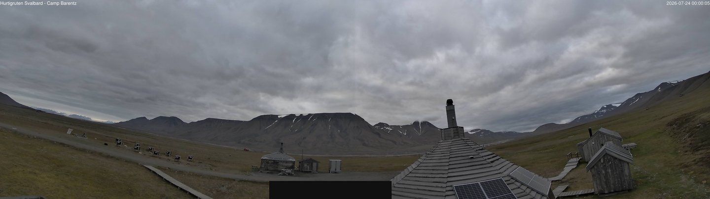 time-lapse frame, Hurtigruten Svalbard - Camp Barentz webcam