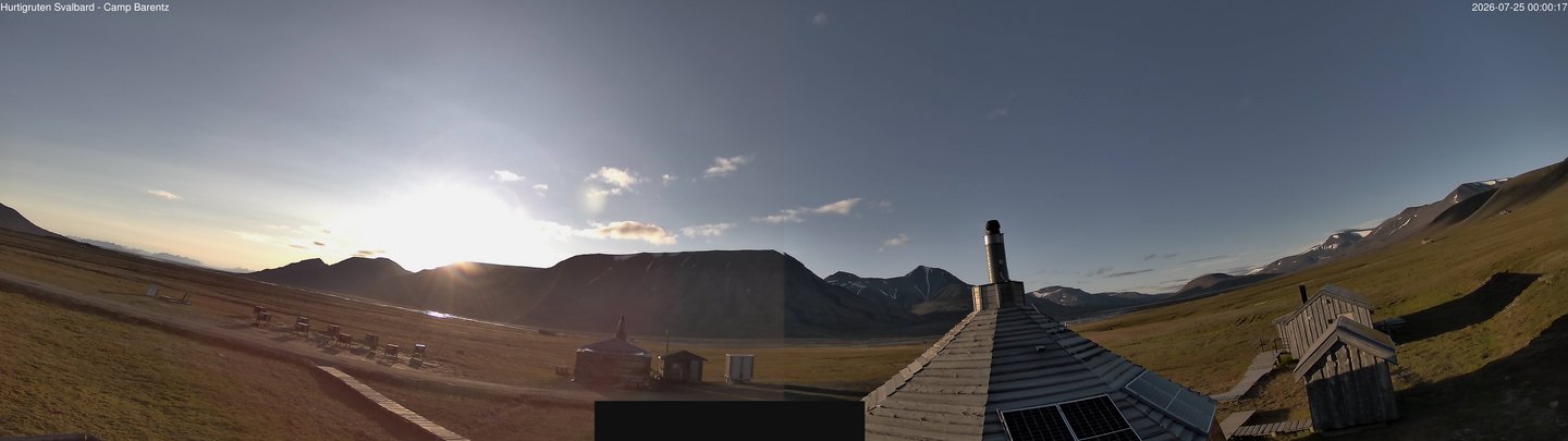 time-lapse frame, Hurtigruten Svalbard - Camp Barentz webcam