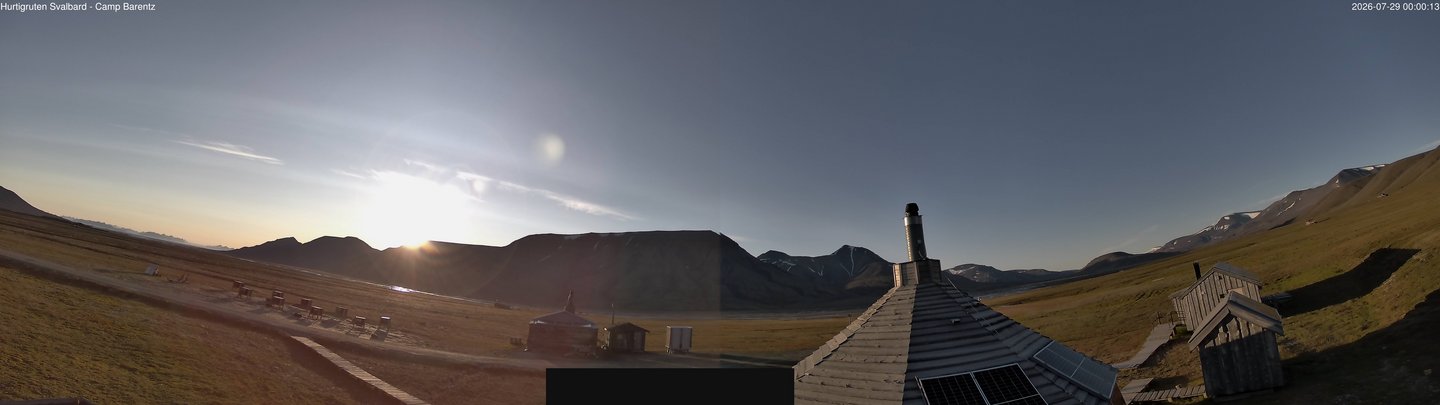 time-lapse frame, Hurtigruten Svalbard - Camp Barentz webcam